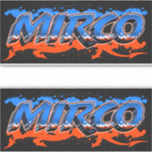 Mirco Vorname Name Graffiti Aufkleber Sticker シール (正面)