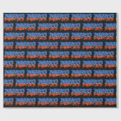 Mirco Vorname Name Graffiti blue orange ラッピングペーパー (フラット)