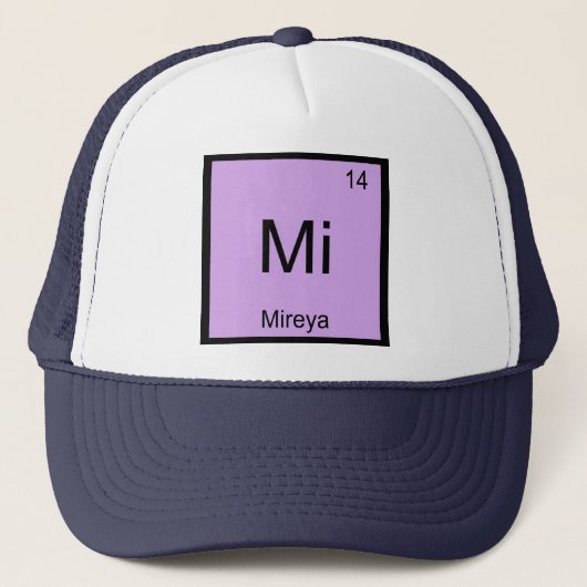 Mireya 名前 化学元素周期表 キャップ (正面)