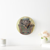 Mirgissa (スタッコ仕上げにされ、絵を描かれたplからのミイラのマスク、 ラウンド壁時計 (ホーム)