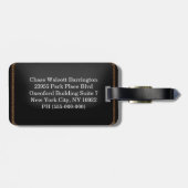 Mirhearstのモダンのモノグラム ラゲッジタグ (裏面横)