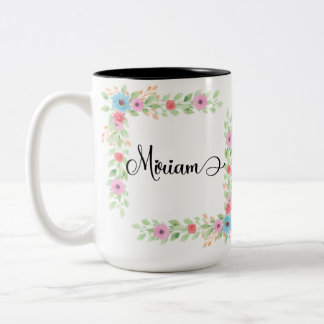 MiriamのMag 15oz （詳細オプションを参照） ツートーンマグカップ