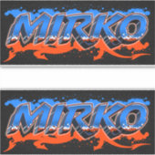 Mirko Vorname Name Graffiti Aufkleber Sticker シール (正面)