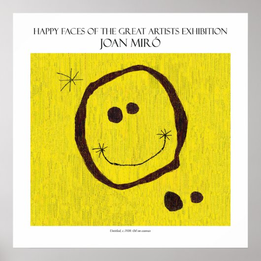 miro happy顔ポスター11"x11" ポスター (正面)