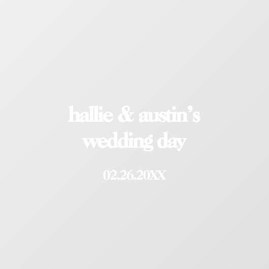 Mirror Decal - DIY Wedding Decoration ウィンドウサイン (シート)