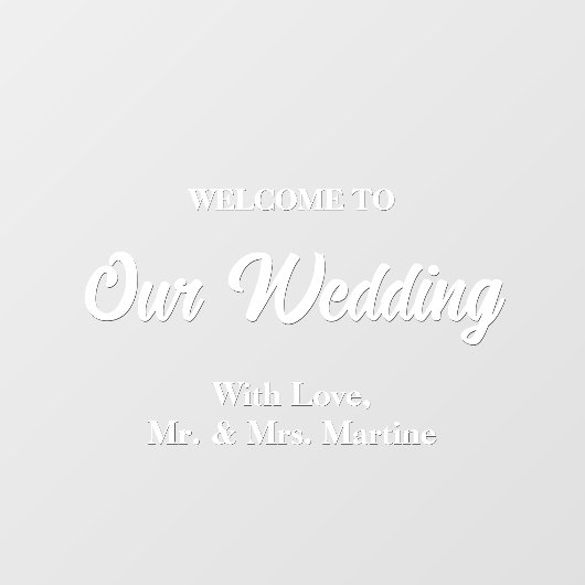 Mirror Decal - DIY Wedding Decoration ウィンドウサイン (シート)