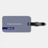 Mirrored Monogram (initial & name) Blue ラゲッジタグ (裏面横)