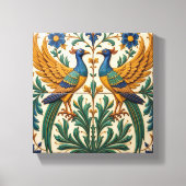 Mirrored Peacocks キャンバスプリント (正面)