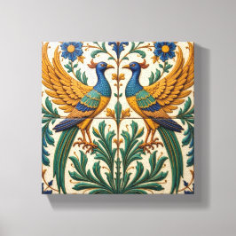 Mirrored Peacocks キャンバスプリント