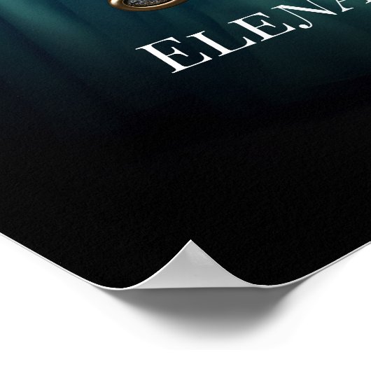 Mis Quinceキンセアニェラ歓迎サインと写真 ポスター (角)