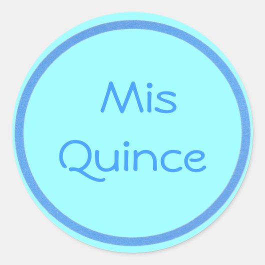Mis Quinceスタンプ ラウンドシール (正面)