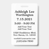 Mis Quinceチーム15バッジ – 戻る バッジ (裏面)