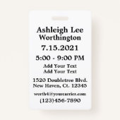 Mis Quinceチーム15バッジ – 戻る バッジ (裏面)