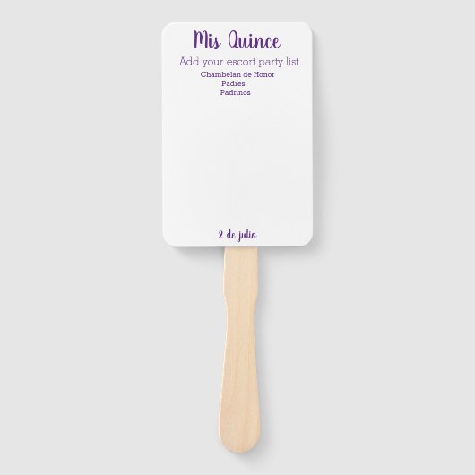 Mis Quinceハンドフカスタマイズァンズ ハンドファン (正面)