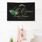 Mis Quinceブラックグリーンウェルカムサイン 横断幕 (インサイチュ)