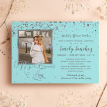 Mis Quince Anosブルーシルバースペインのトレンディー写真