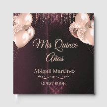 Mis Quince Años ゲストブック | 高級感のあるグリーンとゴールド