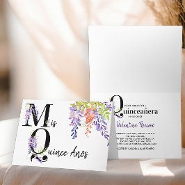 Mis+Quince+Anos パープルウィステリア 15歳の誕生日 招待状