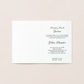 Mis Quince años Diseño Floral París Plata 箔カード (内部)