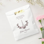 Mis Quince años Diseño Floral Torre Eiffel フェイバーバッグ (封をした状態)