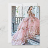 Mis Quince Años Modern Photo Quinceañera 招待状 (裏面)