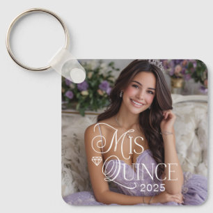 Mis Quince Quinceaneraエレガント写真 キーホルダー