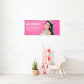 Mis Quince Quinceanera 15誕生日カスタム写真 横断幕 (インサイチュ)