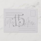 Mis Quince Thank you Note Black and White サンキューカード (裏面)