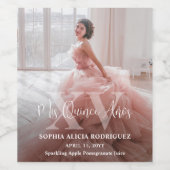 MIS XVアニョスキンセアニラモダン写真15誕生日 ワインラベル (シングルラベル)