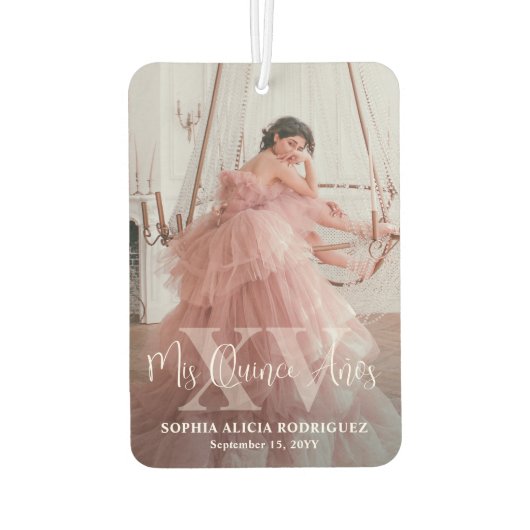 Mis XVアニョスキンセアニラ15誕生日2フォトカー カーエアーフレッシュナー (裏面)