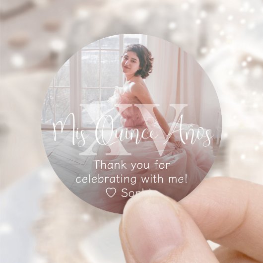 Mis XVアニョスモダン写真キンセアニラありがとう ラウンドシール