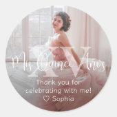 Mis XVアニョスモダン写真キンセアニラありがとう ラウンドシール (正面)