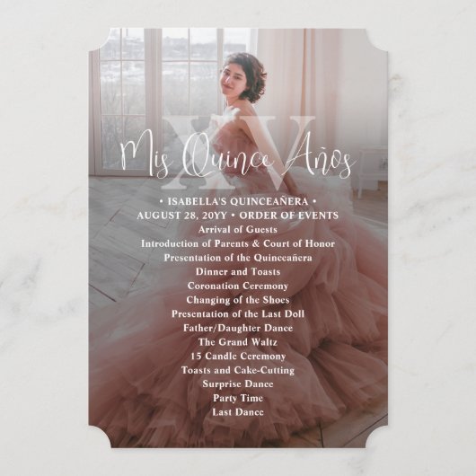 Mis XVアニョスモダン2 Photo Overlay Quinceanera プログラム (正面)