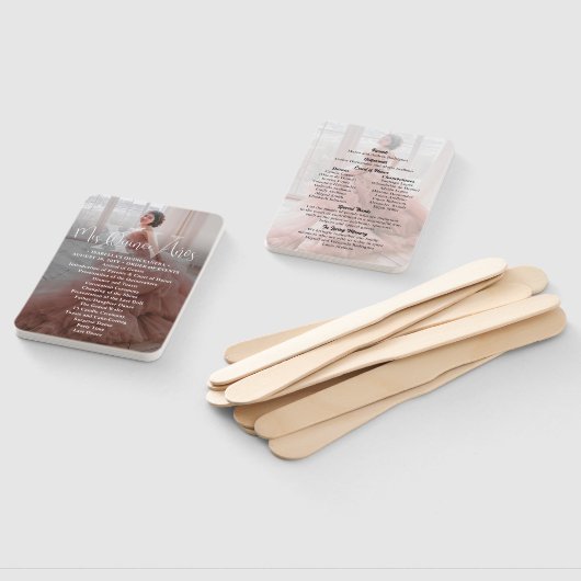 Mis XVアニョスモダン2 Photo Quinceanera Program ハンドファン (組立なし)