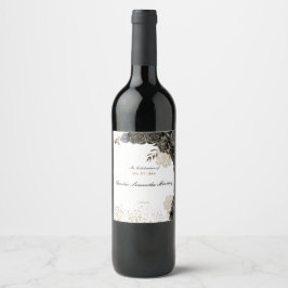 Mis XVアニョスワインラベルブラック&金ゴールド ワインラベル