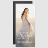 Mis XVアニョスSave the Date Chic Quinceaenera Photo マグネット招待状 (正面/裏面)