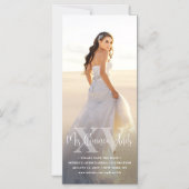 Mis XVアニョスSave the Date Chic Quinceaenera Photo マグネット招待状 (正面)