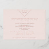 MIS XVスペインのアニョス実在バラ金ゴールドファンシーテクスチャ 箔招待状 (裏面)