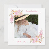 Mis XVスペインのロマンチック写真春ブーケ 招待状 (正面)