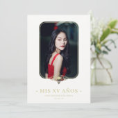 Mis XVレースのフローリッシュゴールデンエフェクトフォトスペインの 招待状 (スタンド正面)