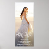Mis XV Años Chic Simple Photo Overlay Quinceañera ポスター (正面)