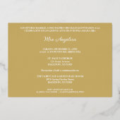 Mis XV Delicate Christmas Spanish Floral Photo 箔招待状 (裏面)