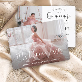 Mis XV Quinceaenera 2モダン写真15誕生日 招待状