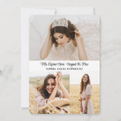 Mis XV Quinceaenera 4モダン写真15誕生日 セーブザデート (裏面)