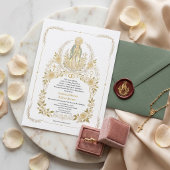 Misa de Velació Catholic Virgin Mary Nuptial Mass  箔招待状
