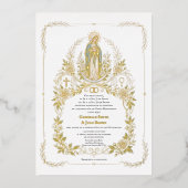 Misa de Velació Catholic Virgin Mary Nuptial Mass  箔招待状 (正面)