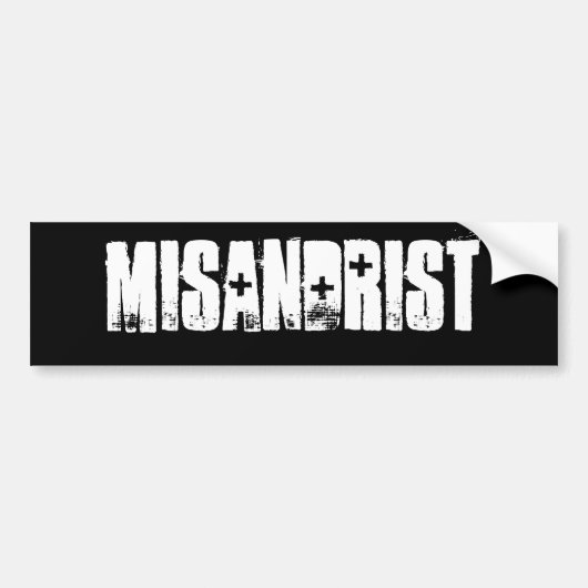 Misandrist (TM)のバンパーステッカーの黒 バンパーステッカー (正面)