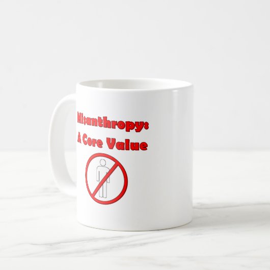 Misanthropyの中心の価値人々の暗闇のユーモア無し コーヒーマグカップ (正面左)