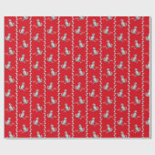 Mischievous Dog Valentine Wrapping Paper ラッピングペーパー (フラット)