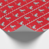 Mischievous Dog Valentine Wrapping Paper ラッピングペーパー (角)